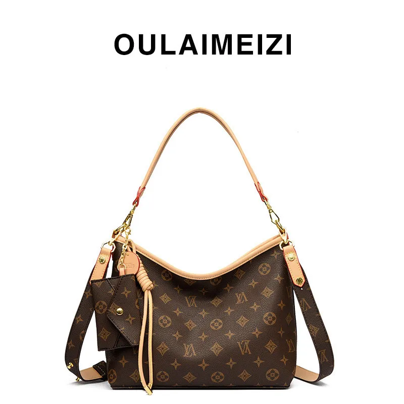 Tote Bag Leather Monogram - Tasarımcı çanta Hafif Vintage Kanvas Hobo