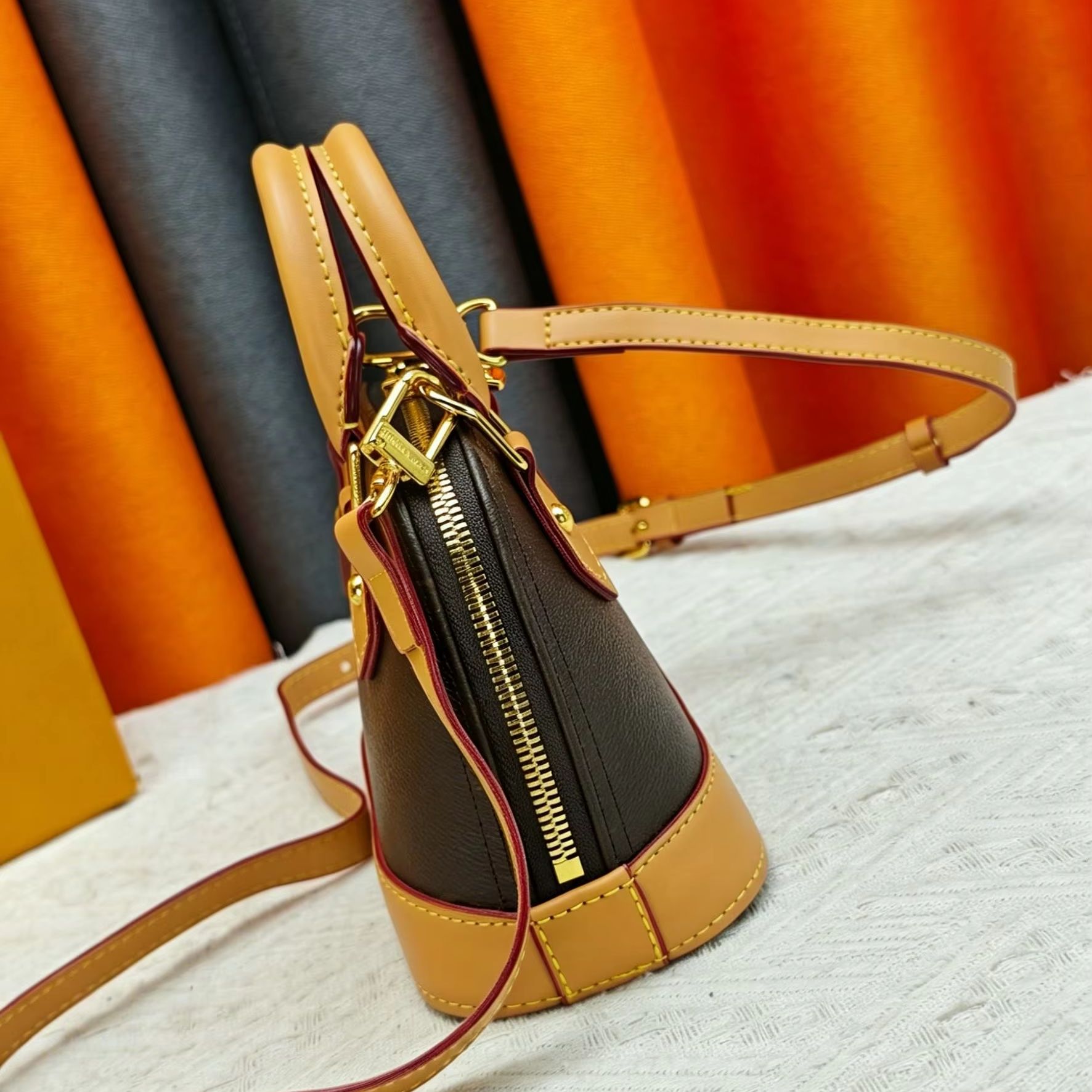 Tote Bag Leather Monogram - Monogram Kanvas Mini Kabuklu El Çantası,