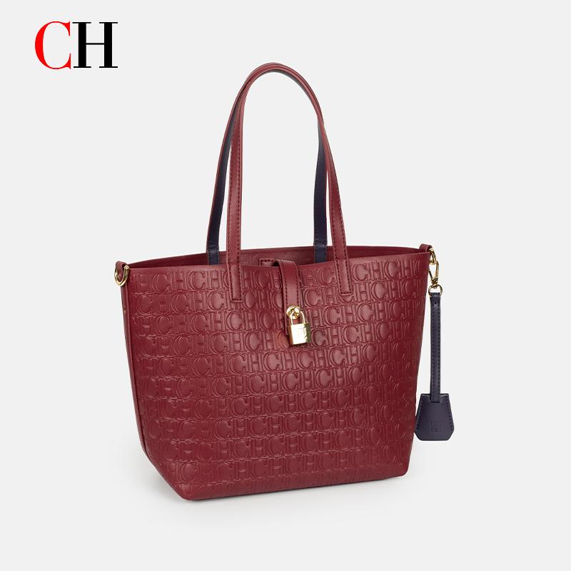 Tote Bag Leather Monogram - CH Kabartmalı Monogram Tote Çanta Kadın