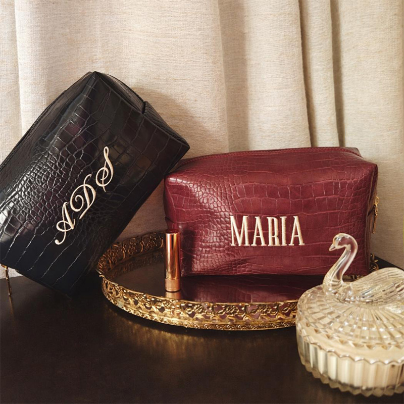 İşlemeli Croc Makyaj Çantası K - Luxury Bags Vegan incelemesi ve fiyatı