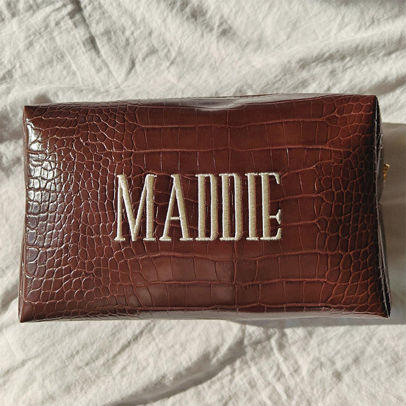 İşlemeli Croc Makyaj Çantası K - Luxury Bags Vegan incelemesi ve fiyatı